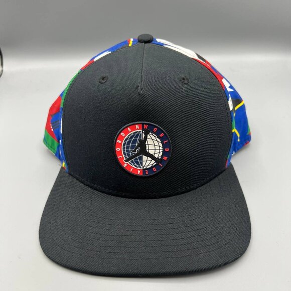 Air Jordan Hat Men‎ Black Worldwide Jumpman Snap Back Cap